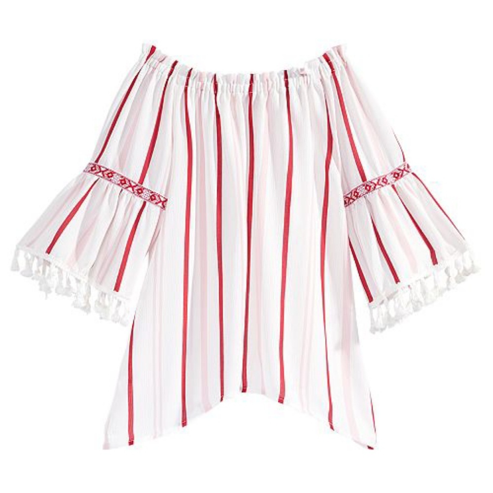 Belle Du Jour Bell-Sleeve Peasant Top Big Girls